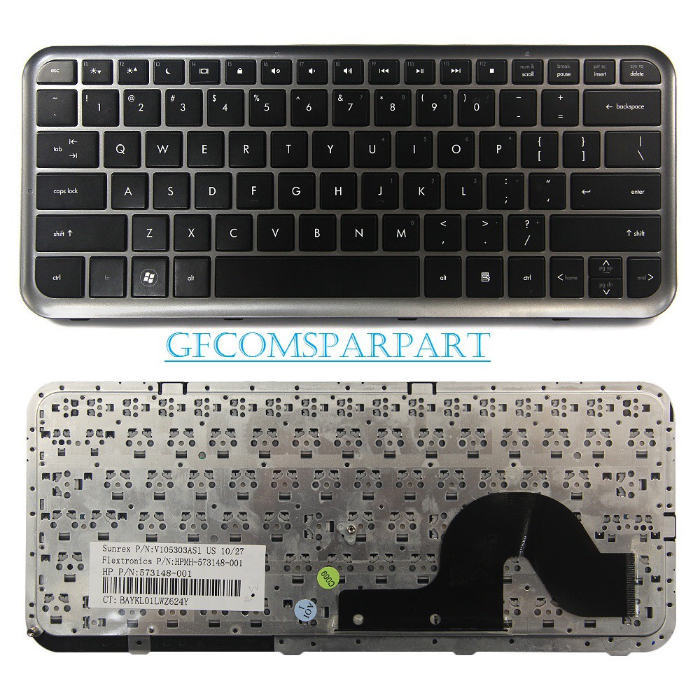 Keyboard Laptop HP Pavillion DM3, DM3-1000 Series (Grey Frame Black)