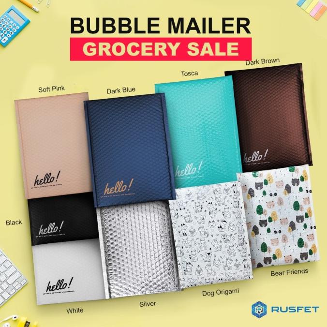 

AMPLOP BUBBLE - BUBBLE MAILER - BUBBLE PACKING HELLO - 23CM X 26CM - Hitam bisa cod