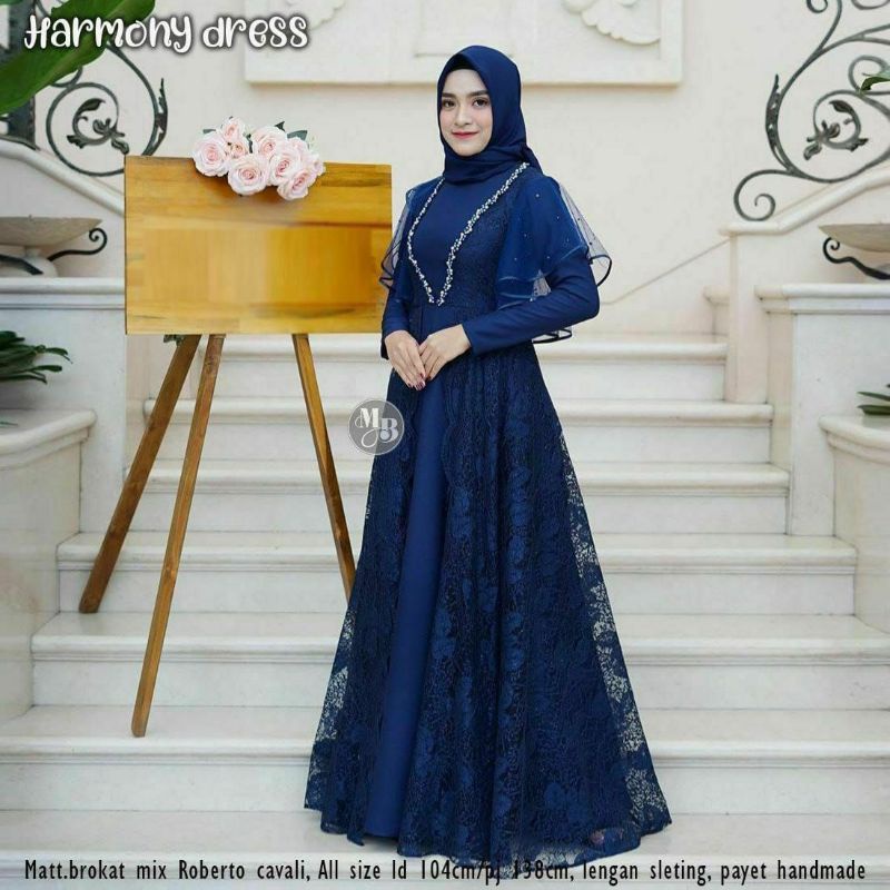 HARMONY DRESS GAMIS MUSLIM MAXY PAYET HANDMATE