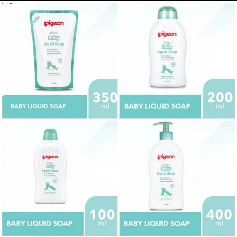 Pigeon Baby Liquid Soap 100ml, 200ml, 350ml, dan 400ml