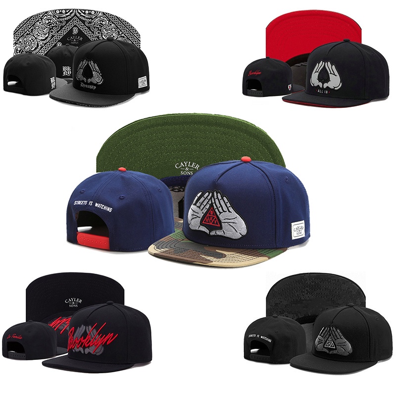Topi Motif Bordir Jari Tangan Gaya hip-hop Untuk Pria Dan Wanita