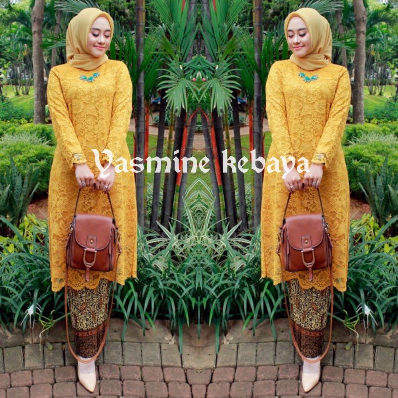 SETELAN KEBAYA / KEBAYA BRUKAT / KEBAYA MODERN / KEBAYA PUTIH-8