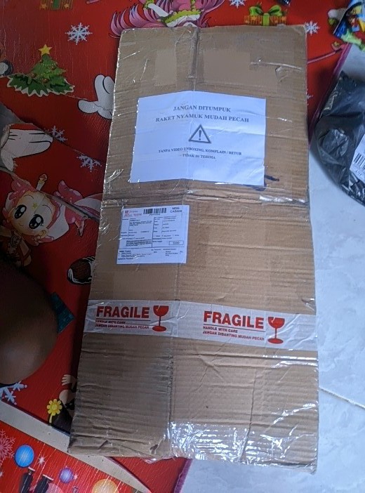 Raket Nyamuk Luby L-3839 + Senter 1 Led + Replaceable Rechargeable Battery