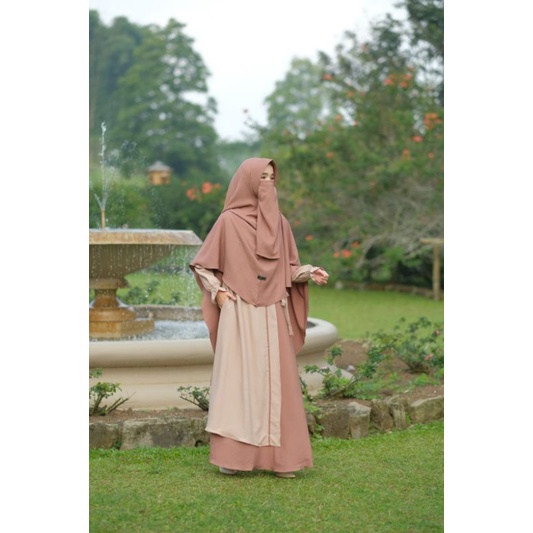 Fatimah Set Mumtaz | Gamis set khimar | gamis kombinasi