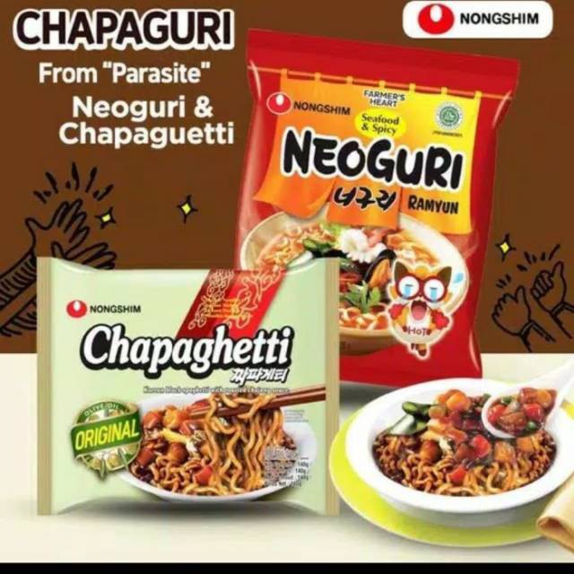 

Nongshim Chapaghetii Chajang & Nongshim Neoguri Spicy Seafood