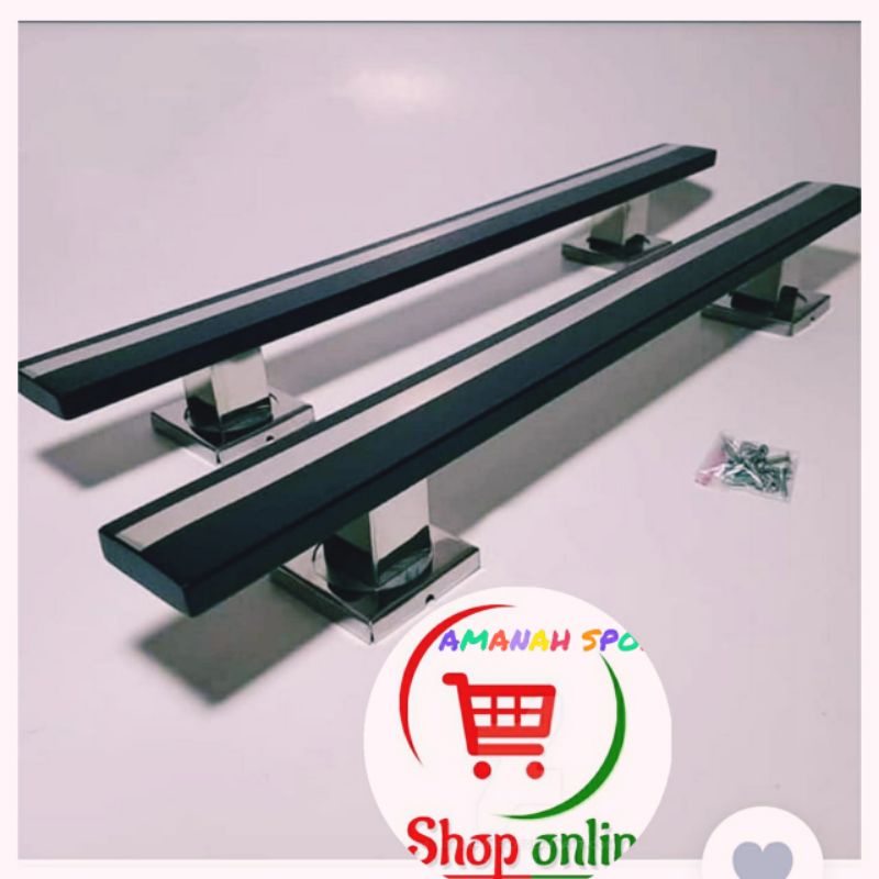 1 METER / PEGANGAN PINTU rumah stenlis 100cm hitam Garis / Handle pintu rumah Panjang