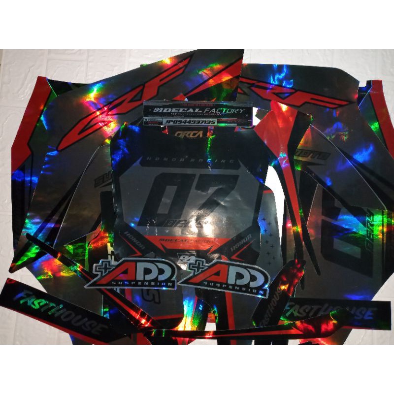 decal hologram klx,dtracker,wr,crf bebas request desain