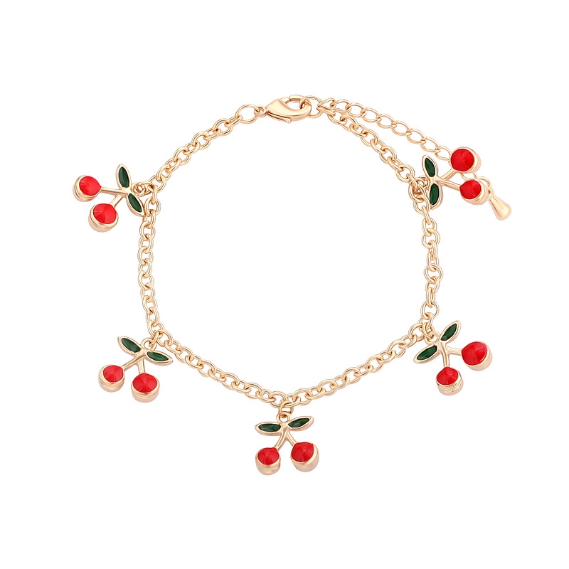【CandyCat】Versi Korea Sedikit Cherry Gelang Minoritas Kecil Manis Dari Siswa Perempuan Merasakan Desain Gelang-5