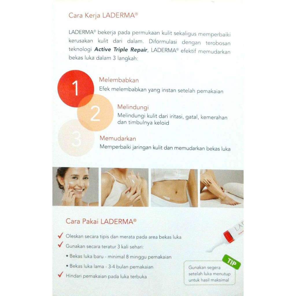 LADERMA Scar Repair Cream | Krim Penghilang Bekas Luka FREE BONUS