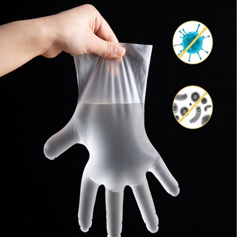 [ 100pcs Disposable Water-Proof Oil-proof TPE Gloves for Kitchen restaurant Food Handling Lab Work ]