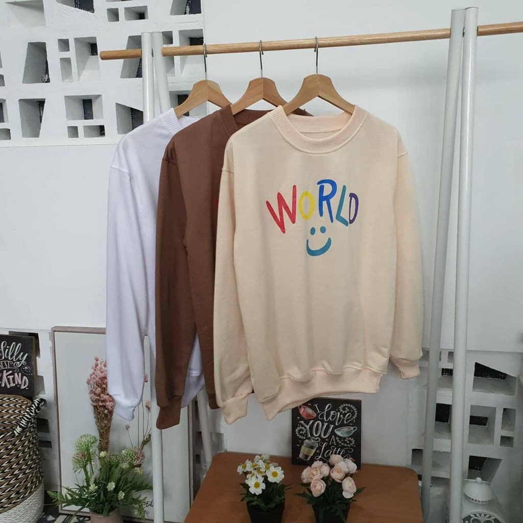 Nara Grosir - World Smile Sweater | Fashion Terkini | Sweater Termurah