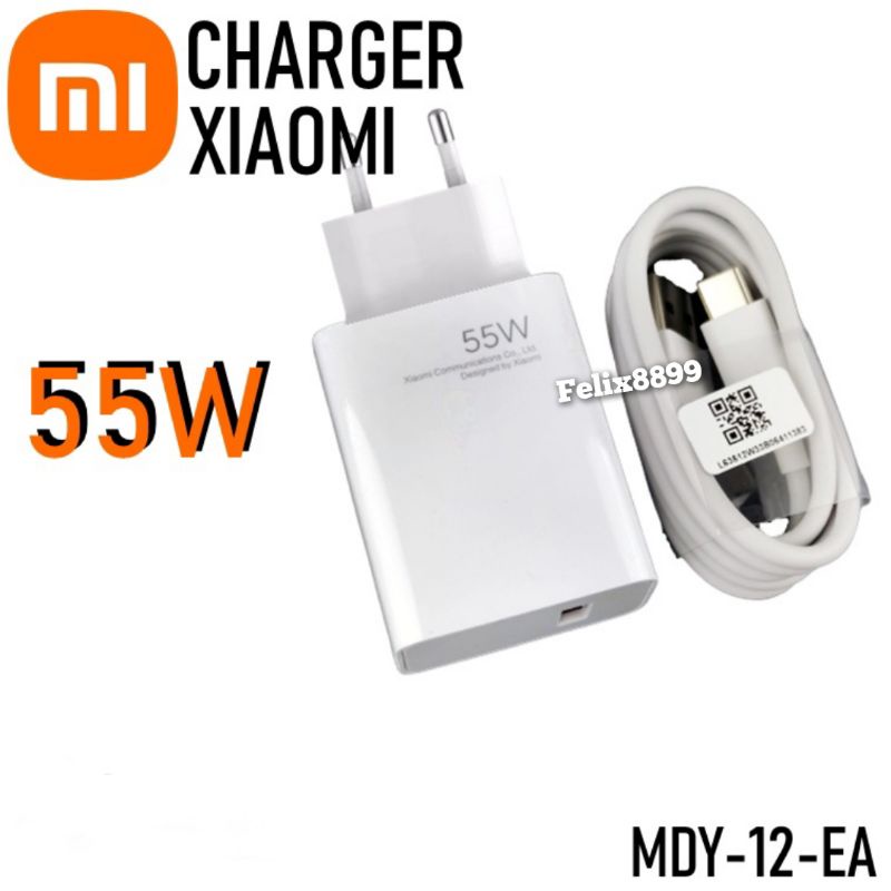 CHARGER XIAOMI MI 10T MI 10T PRO ORIGINAL 100% 55W TURBO CHARGE TYPE C / CHARGER XIAOMI NOTE 10 10S MI NOTE 10T MI 10T PRO PRO MI 11 LITE MI 11LITE MI 10 POCO F2 PRO POCO X3 NOTE 9 PRO XIAOMI 55W MDY-12-EA  ORIGINAL