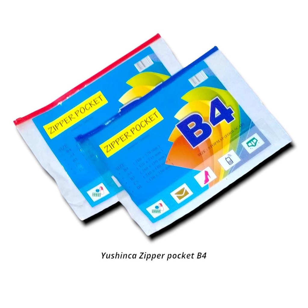 MAP DOKUMEN PLASTIK TEBAL ZIPPER POKET B4 BESAR ZIP LOCK DOCUMENT FILE BAG