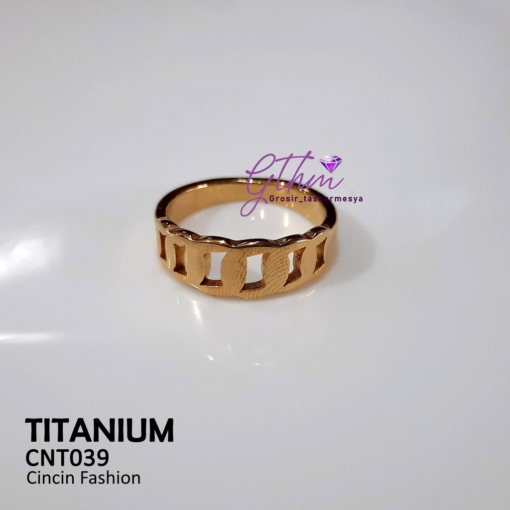 Cincin Wanita Titanium Rante Stainless Steel Perhiasan Fashion Import Premium CNT039 gthm