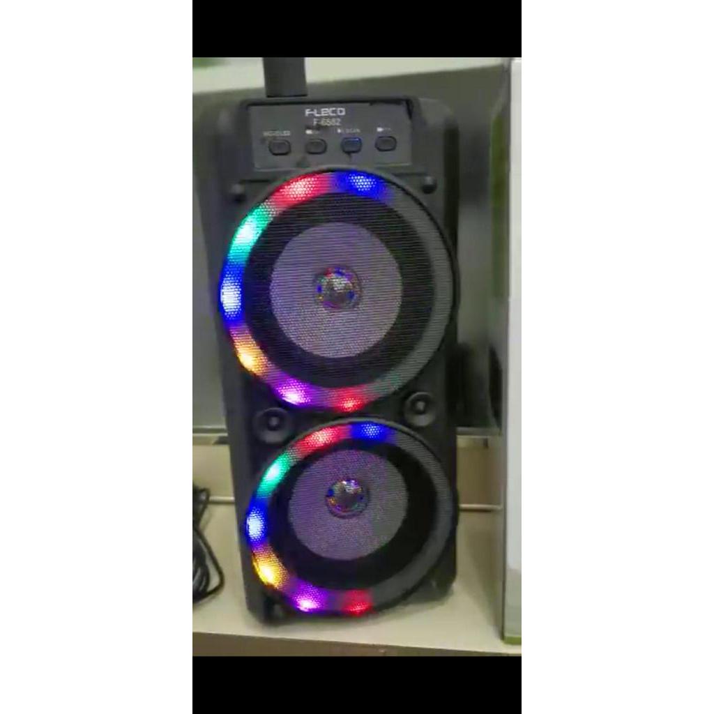 Speaker Fleco Super Bass F-6582 Terbaru Bluetooth Wireless Speaker + Mic