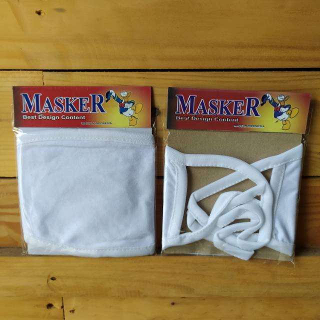 Masker kain - Masker Hidung - masker wajah polos putih