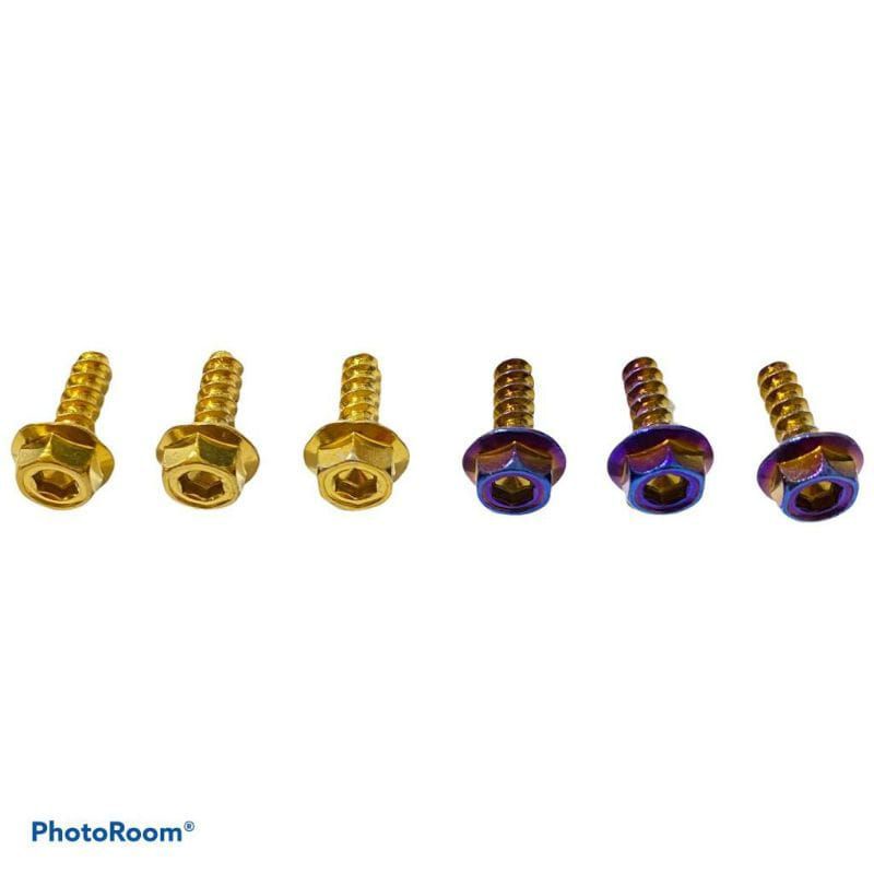 Baut Probolt Body 2 Kunci  Gold blue 1 satuan