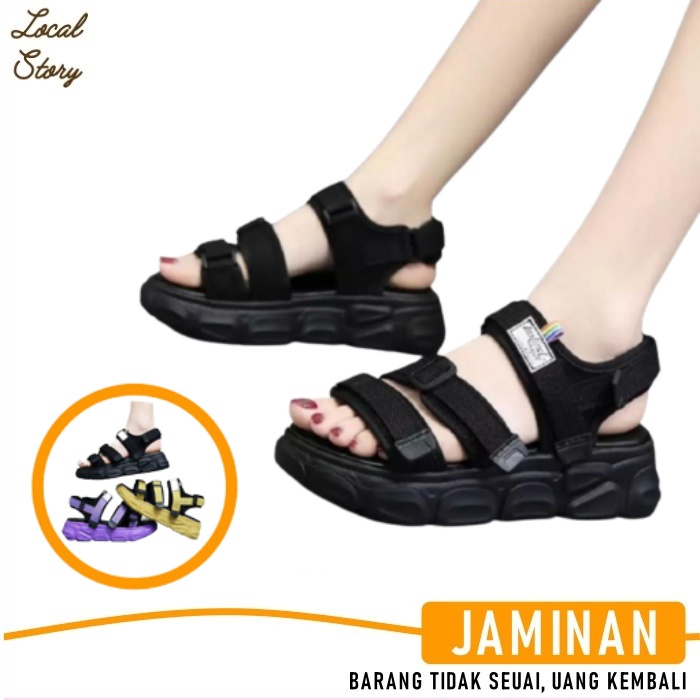 Sandal Wanita Kekinian 2022 Sendal Gunung Wanita Korea Tali Sandal Cewek Kekinian Sandal Wanita Terb