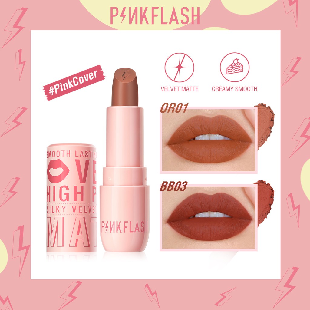 ☘️ CHAROZA ☘️ PINKFLASH PinkCover Cover Girl Velvet Matte Cream Lipstick L05