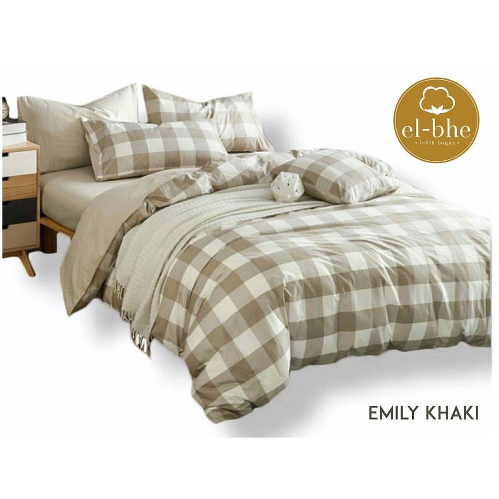 SPREI KATUN CVC MOTIF EMILY KHAKI SPREI KOTAK2