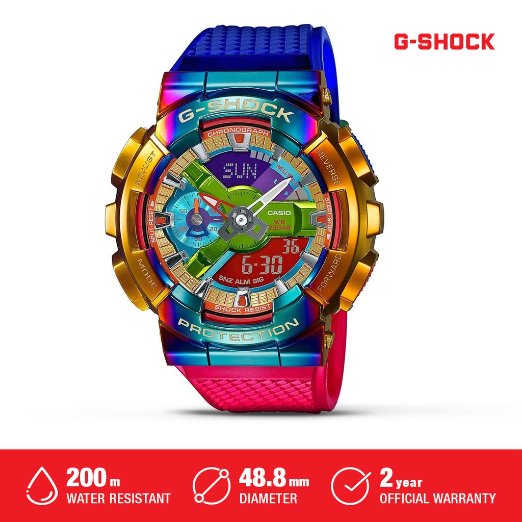 Casio G-Shock Jam Tangan Pria GM-110RB-2ADR Analog digital Waterproof