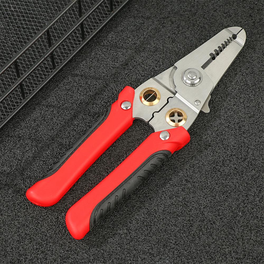 Suyo Wire Stripper Alat Pengerjaan Tahan Lama Non-Slip Grip Handle Crimper Pincers