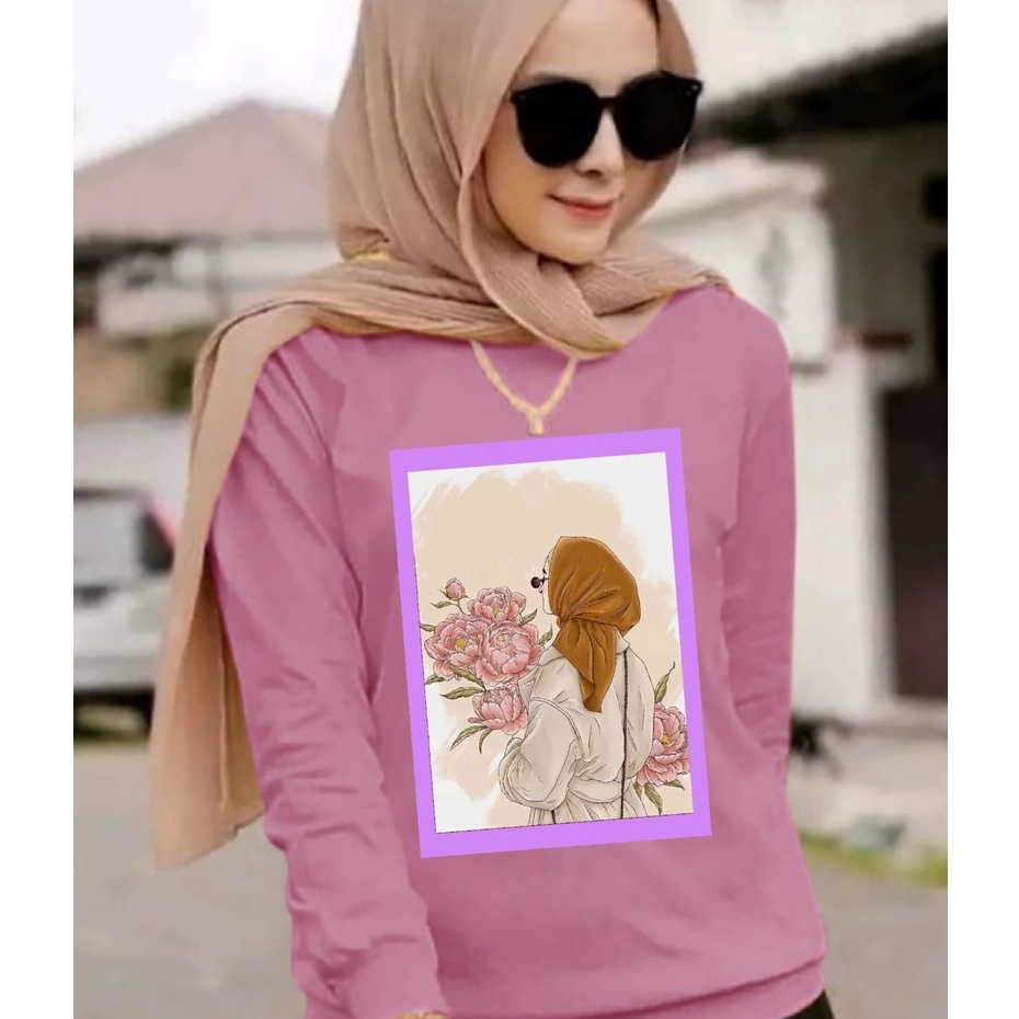 ( BISA COD ) ~ BAJU HIJAB LALA PINK GIRL TERBARU-KAOS DISTRO WANITA LENGAN PANJANG KEREN MASA KINI-BAJU CEWEK TERLARIS