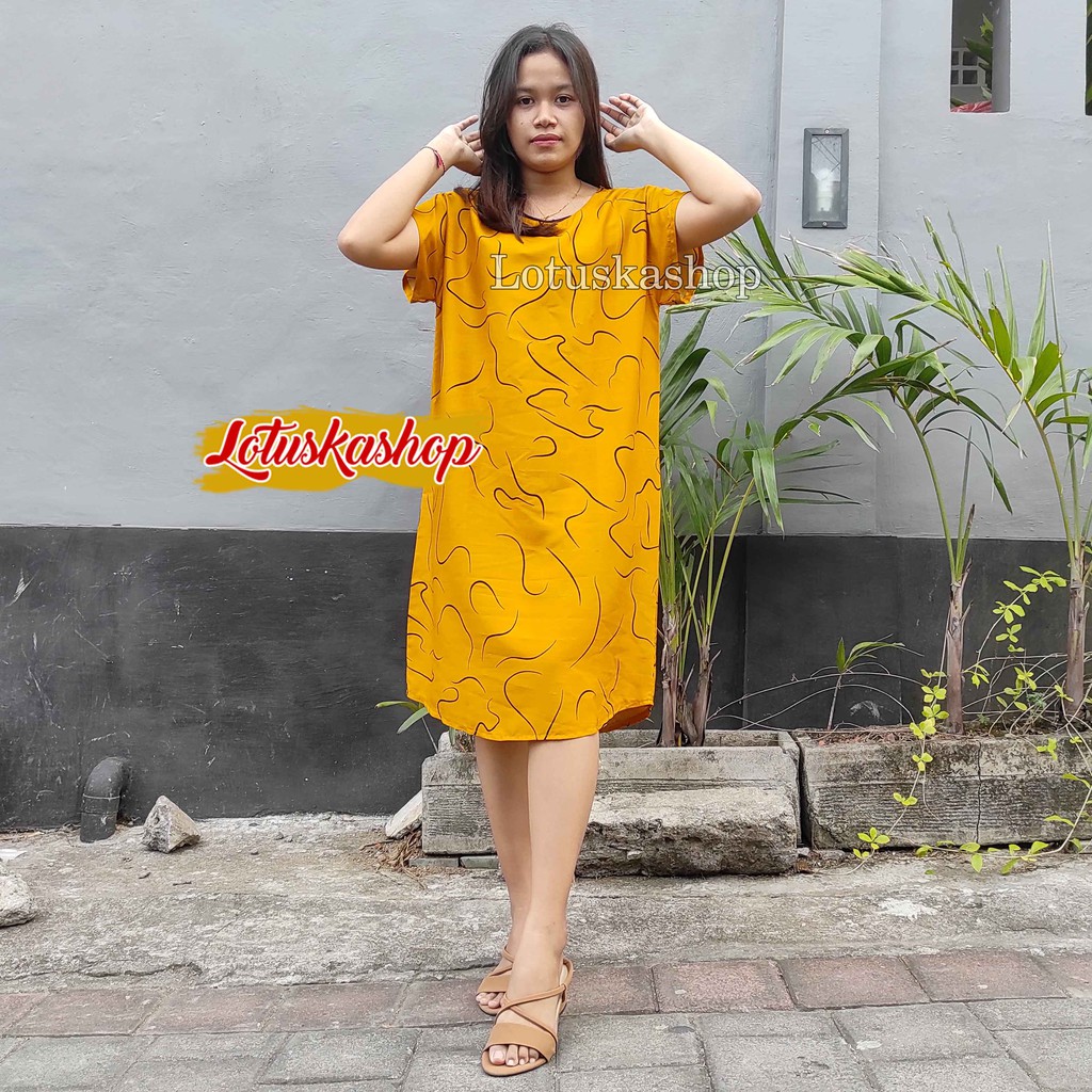 Daster Bali Daisy-Moluska Mustard