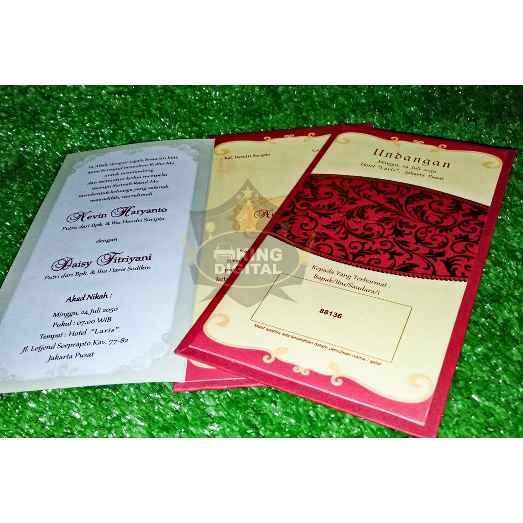 UNDANGAN MURAH MODEL ERBA 88136