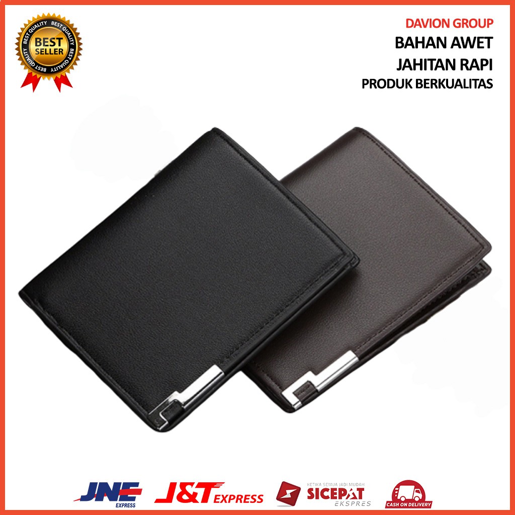 DOMPET PENDEK ORIGINAL BRANDED PRIA LIPAT COWOK X0D2 KULIT 