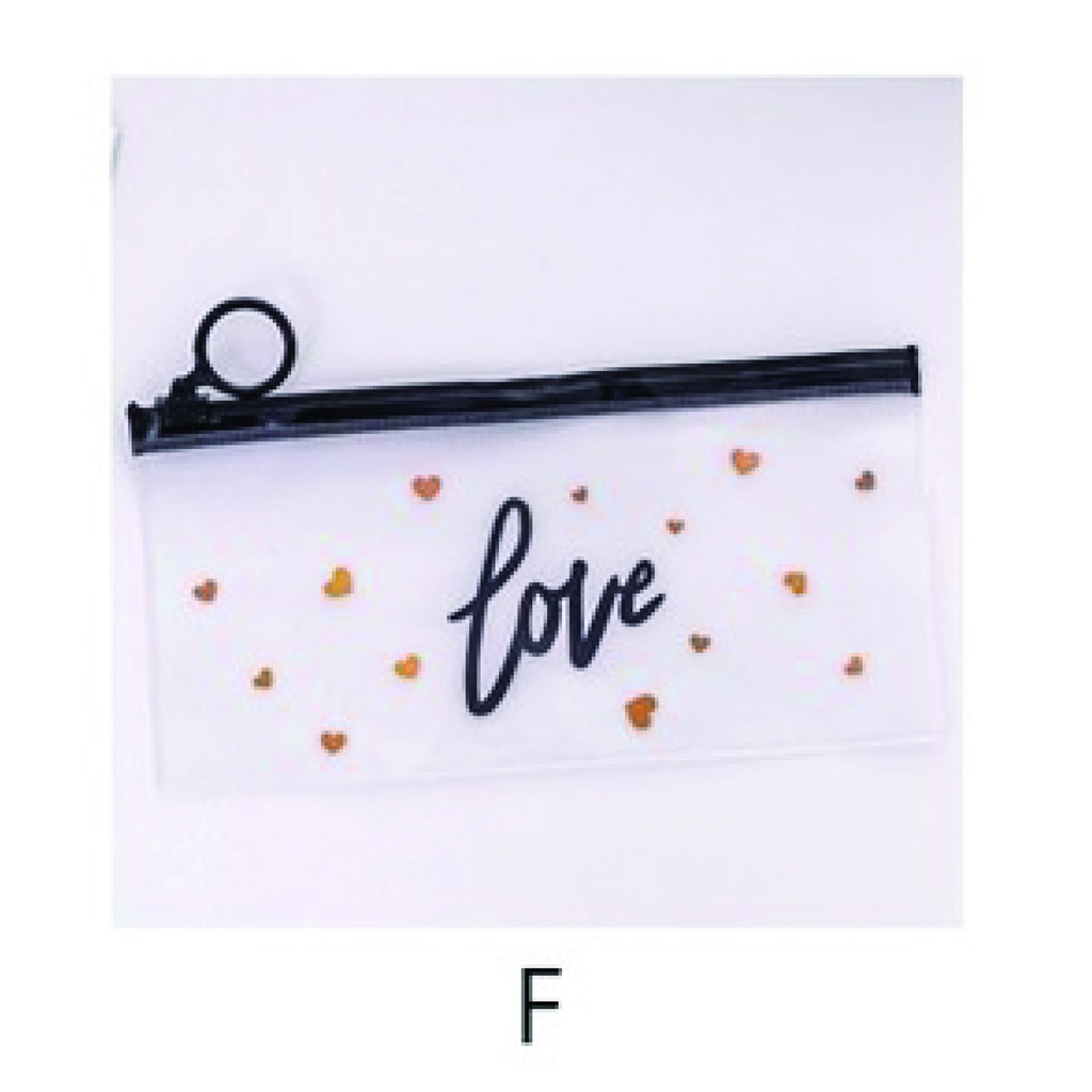 FygaleryMedan HL0074 Tempat Pensil Transparan Pouch Motif Lucu Serbaguna-Kode F