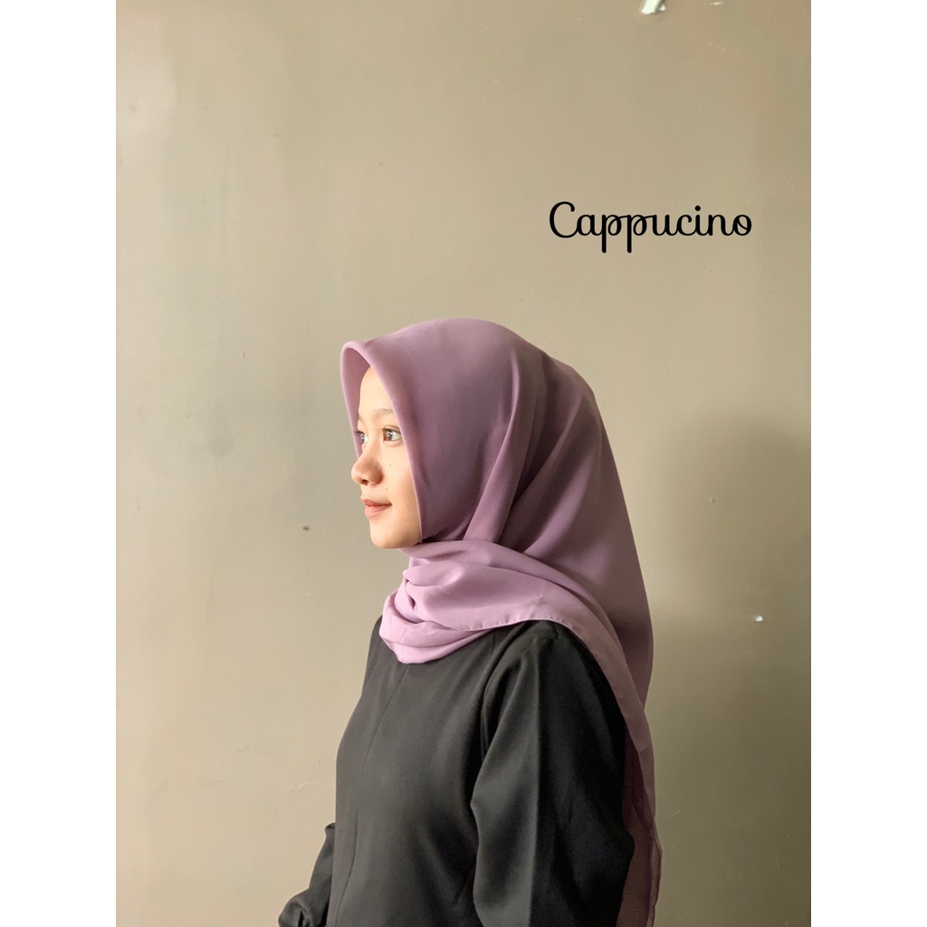 Daily hijab Bella square 115x115 | bela kerudung | potton |  jilbab hijab segi empat | double hycon bella hycoon-bella cappucino