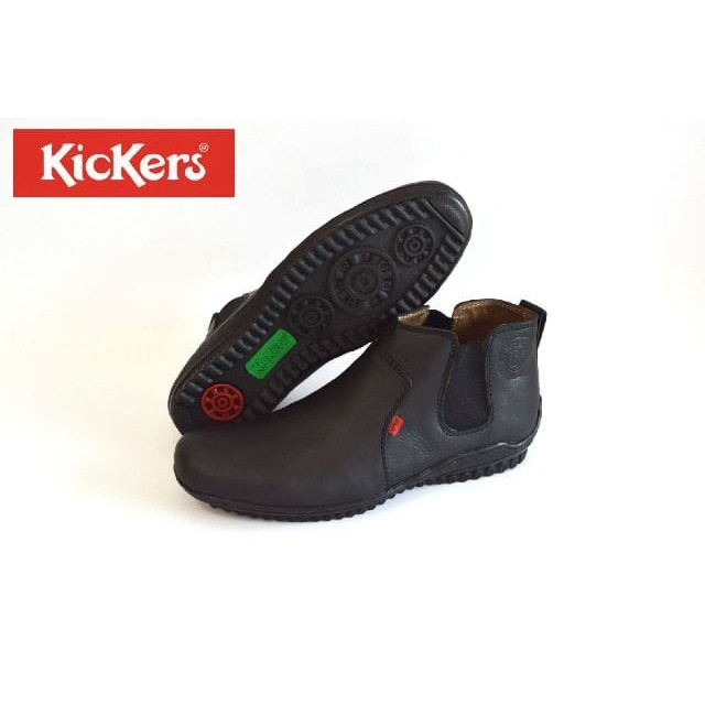SEPATU PRIA KICKERS BOOTS VIVIO HITAM HANDMADE ORIGINAL