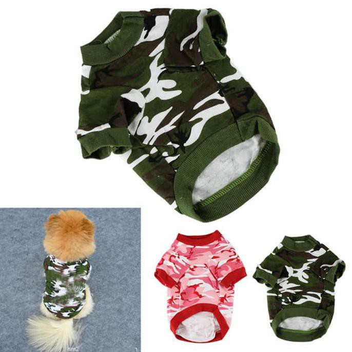 Baju Army Anjing / Kaos Anjing Kecil Motif Army  / Baju Anjing Army /Baju hewan
