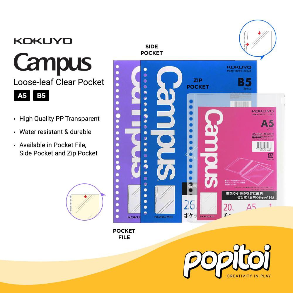 

KOKUYO Campus Loose Leaf Pocket Accessories A5 B5