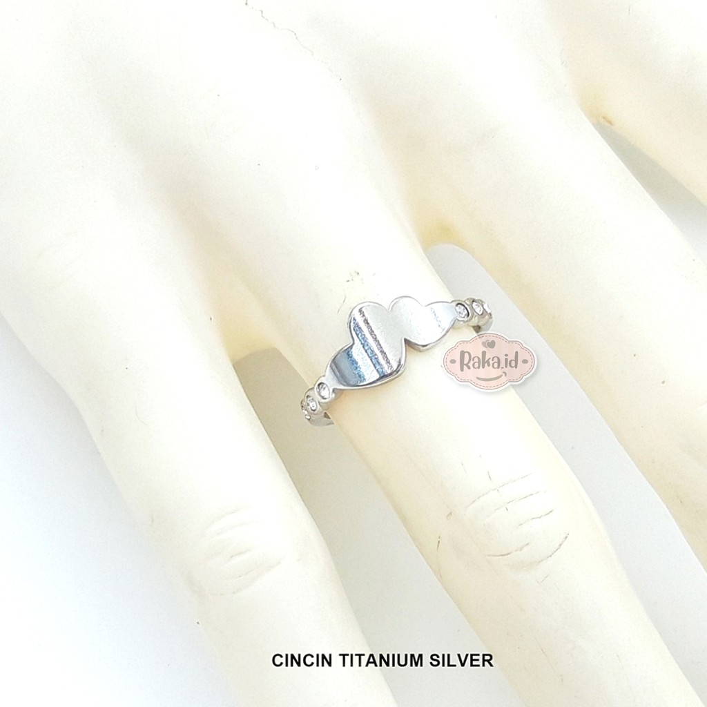 Cincin Wanita / Cincin Titanium Dewasa Mata Mata 2 Love Aksesoris Perhiasan Wanita 664