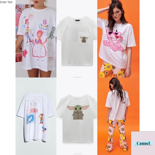 T-shirt Disney Series P&B n ZARA BERSHKA