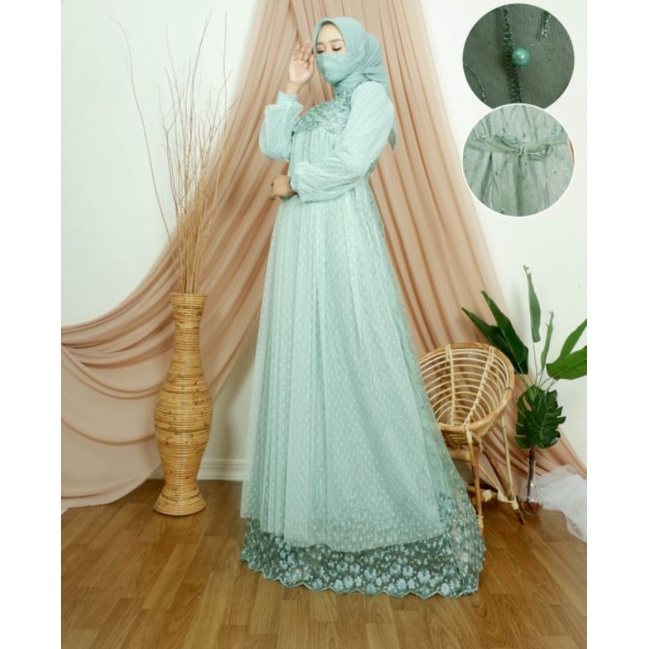 Gamis nasyef kebaya/gamis modern/gamis pesta/gamis muslim