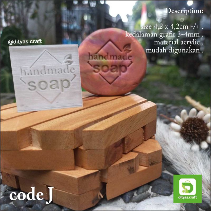 

soap stamp / stempel sabun / handmade soap code J