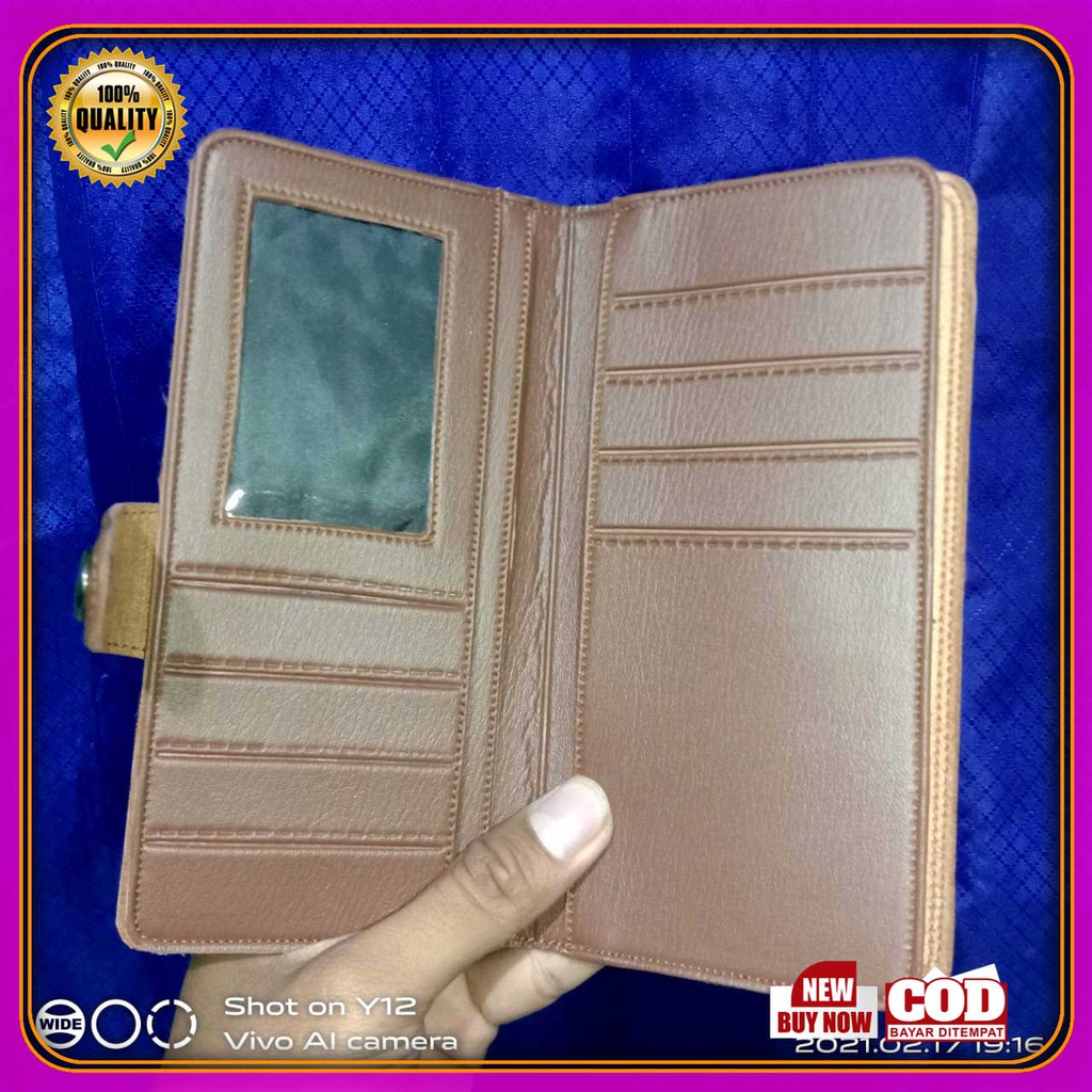 AMT Cloth's Dompet Model Lipat kancing Bahan Kulit PVC untuk Pria premium