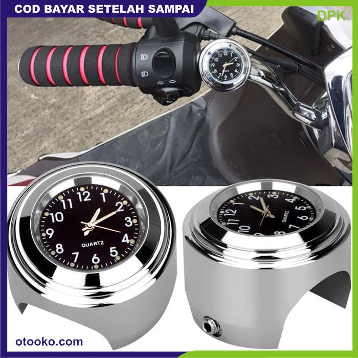 Jam Motor Jam untuk Stang Handlebar Motor Waterproof Motorcycle Clock Termurah