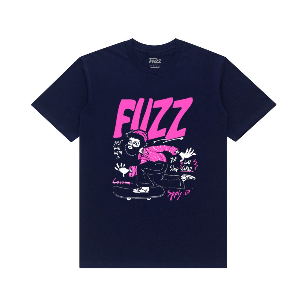 Fuzz T-Shirt Kaos Roll It Navy