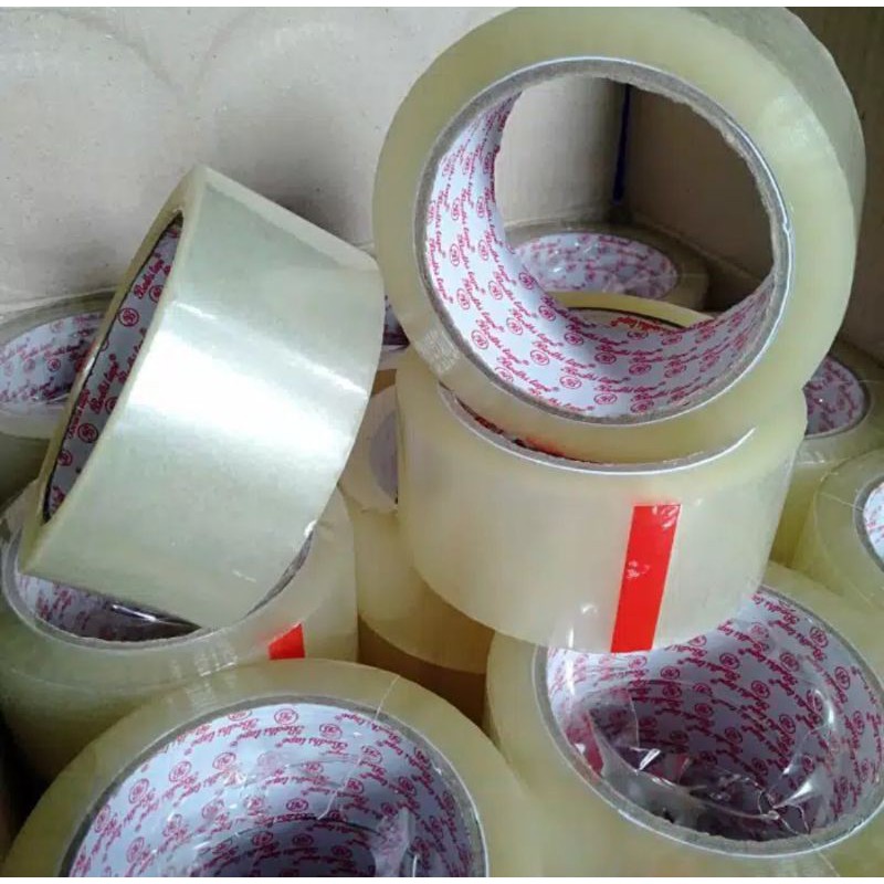 Lakban Isolasi Selotip Bening  dan Coklat Tape Stationery 45mm 90yard