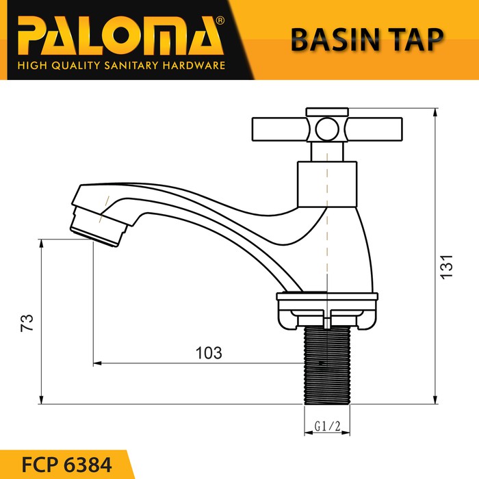 PALOMA FCP 6384 Keran Wastafel Sink Cuci Tangan Basin Meja Kran Air