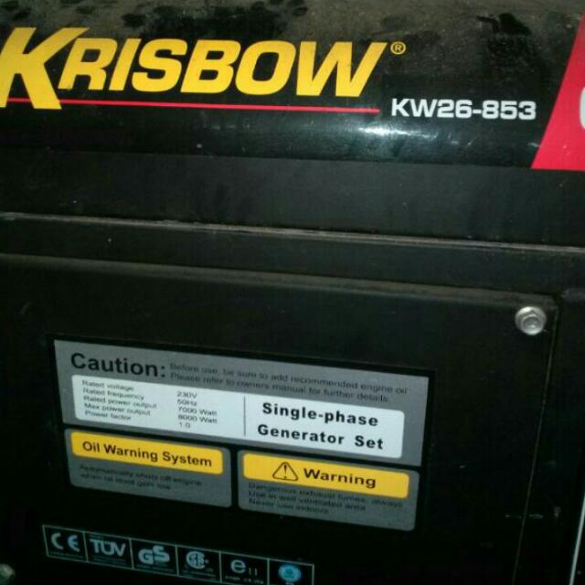 Krisbow KW26-853 8000W Genset / Generator bekas