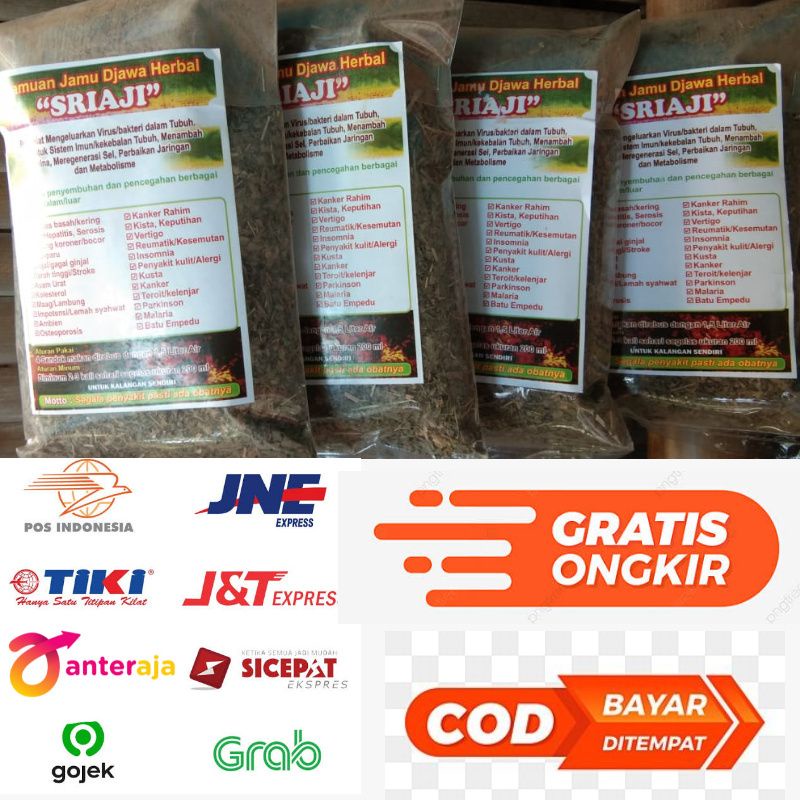 4 Bungkus Herbal Sriaji Bojonegoro obat HIV/AIDS kanker/tumor hepatitis diabetes TB Asma Stroke auto