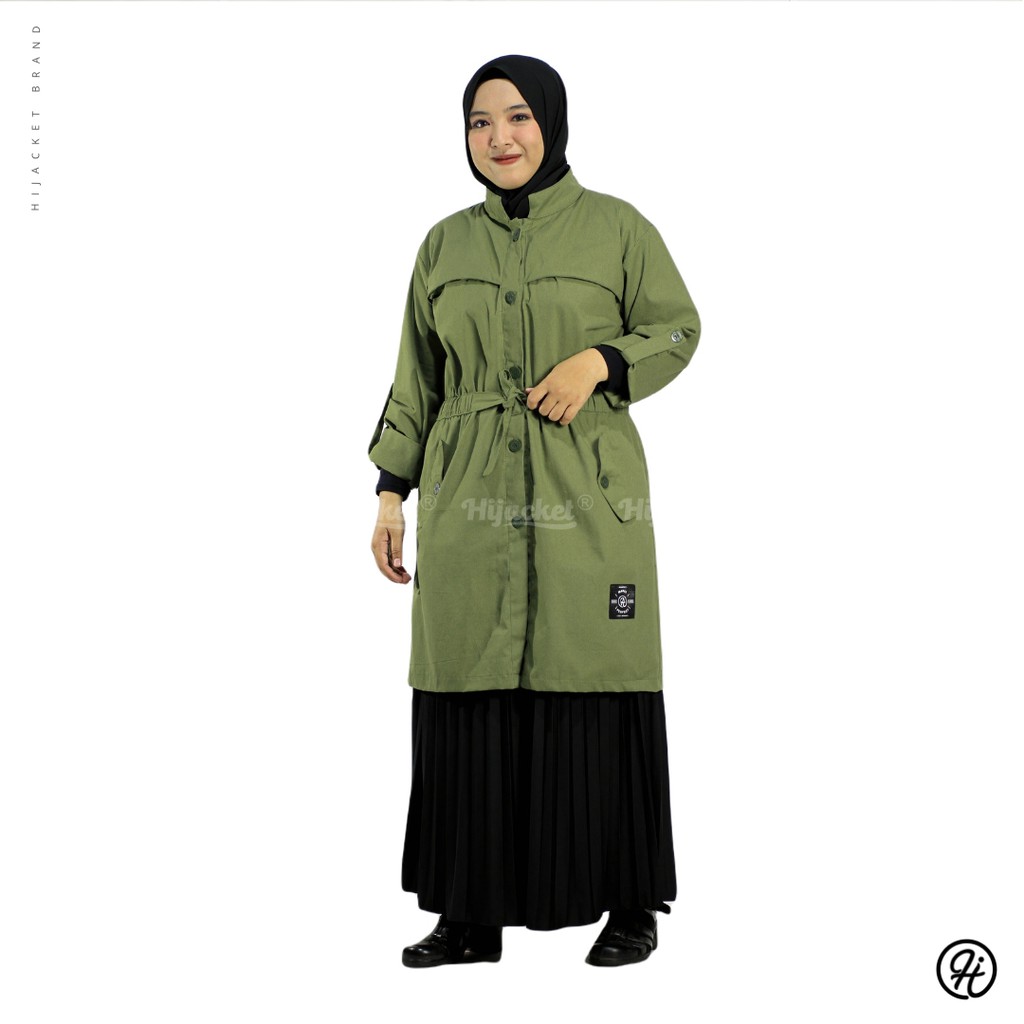 JAKET WANITA MUSLIMAH HIJACKET VALERIA / JAKET HIJABER / HIJAKE VALERIA-GREEN