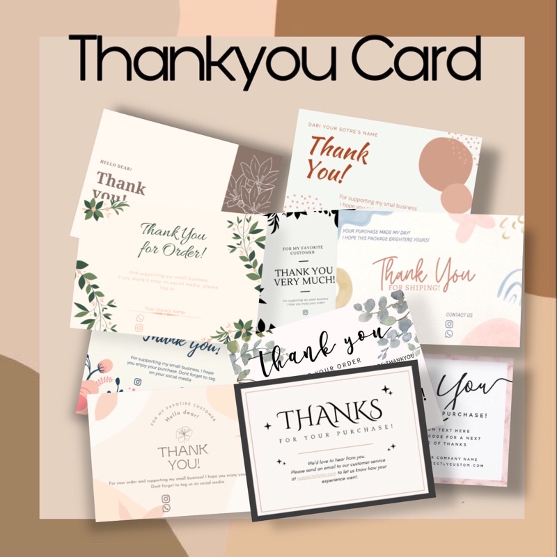 

CETAK PRINT KARTU UCAPAN TERIMAKASIH THANKYOU CARD UNTUK CUSTOMER