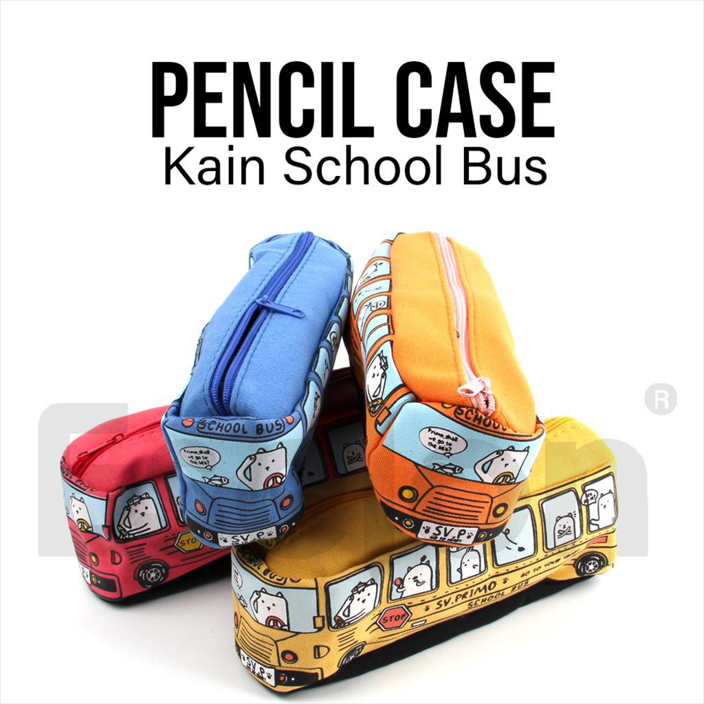 

Tempat Pensil Kain BUS / Kotak Pensil Fancy Bus anak