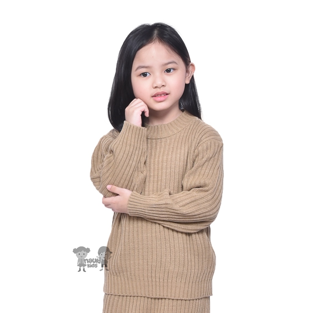 [STELAN] SATU SET SWEATER+ROK  RAJUT ANAK PEREMPUAN/FASHION ANAK TERBARU USIA 3-7THN